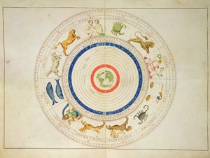 Calendario zodiacale, da un Atlante del Mondo in 33 mappe, Venezia, 1 settembre 1553